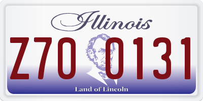 IL license plate Z700131