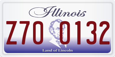 IL license plate Z700132