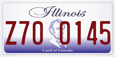 IL license plate Z700145