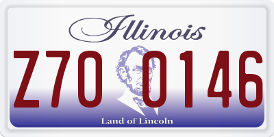 IL license plate Z700146
