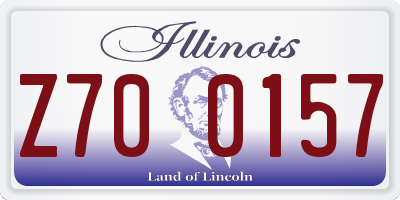 IL license plate Z700157