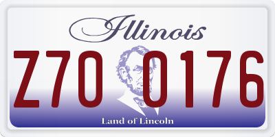 IL license plate Z700176