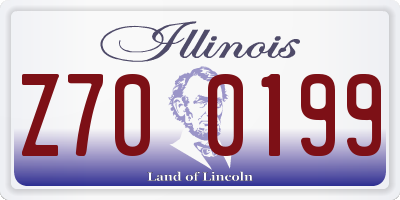 IL license plate Z700199
