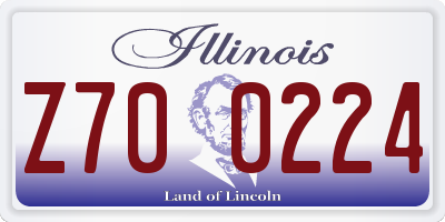 IL license plate Z700224