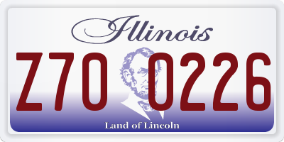 IL license plate Z700226