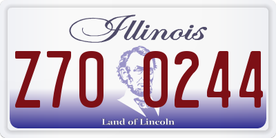 IL license plate Z700244