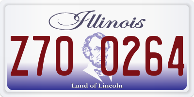 IL license plate Z700264