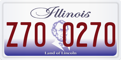 IL license plate Z700270