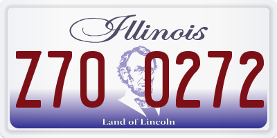 IL license plate Z700272