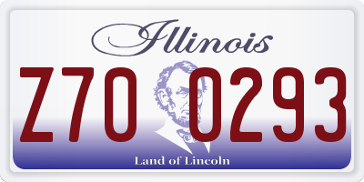 IL license plate Z700293