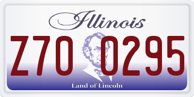 IL license plate Z700295