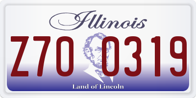IL license plate Z700319