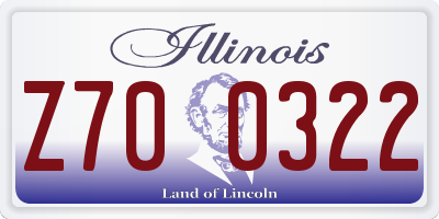 IL license plate Z700322