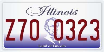 IL license plate Z700323