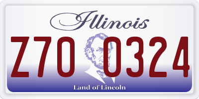 IL license plate Z700324