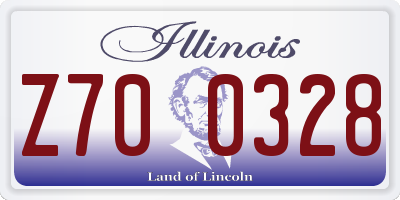IL license plate Z700328