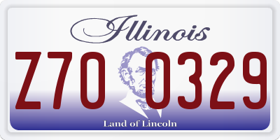 IL license plate Z700329