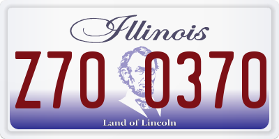 IL license plate Z700370