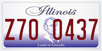 IL license plate Z700437