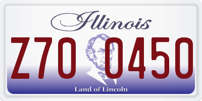 IL license plate Z700450