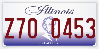 IL license plate Z700453