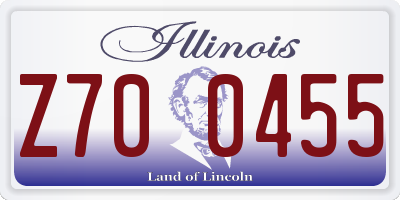 IL license plate Z700455