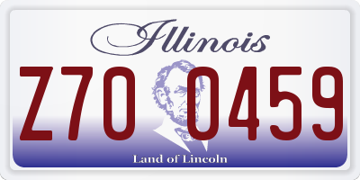 IL license plate Z700459