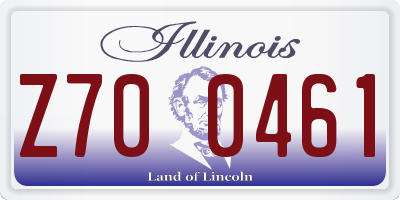 IL license plate Z700461