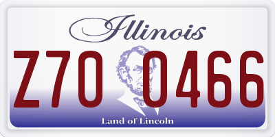 IL license plate Z700466