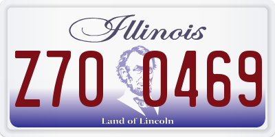 IL license plate Z700469