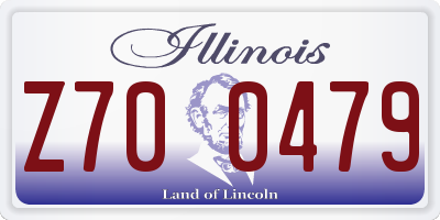 IL license plate Z700479