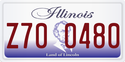 IL license plate Z700480