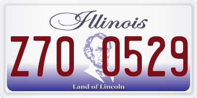 IL license plate Z700529