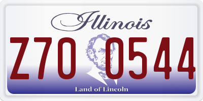 IL license plate Z700544