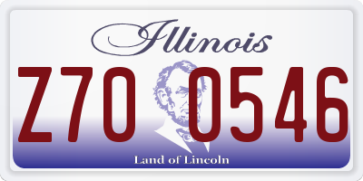 IL license plate Z700546