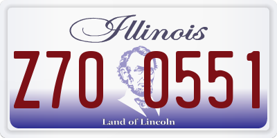 IL license plate Z700551