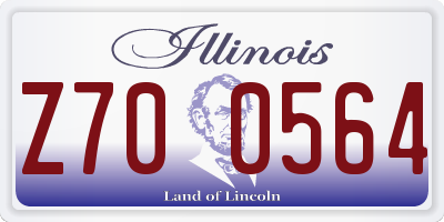 IL license plate Z700564