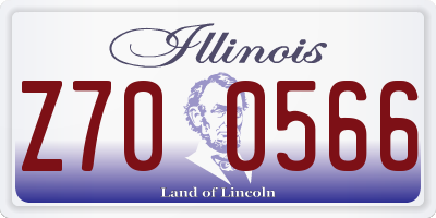 IL license plate Z700566