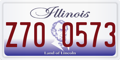 IL license plate Z700573