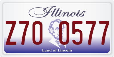IL license plate Z700577