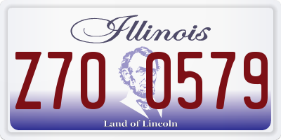 IL license plate Z700579