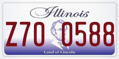 IL license plate Z700588
