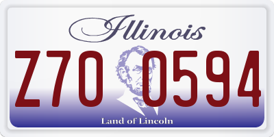 IL license plate Z700594
