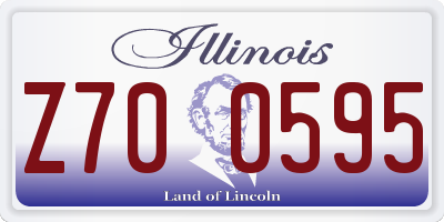 IL license plate Z700595