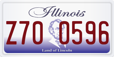 IL license plate Z700596