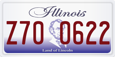 IL license plate Z700622