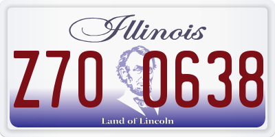 IL license plate Z700638