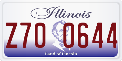 IL license plate Z700644