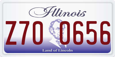 IL license plate Z700656