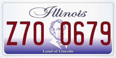IL license plate Z700679